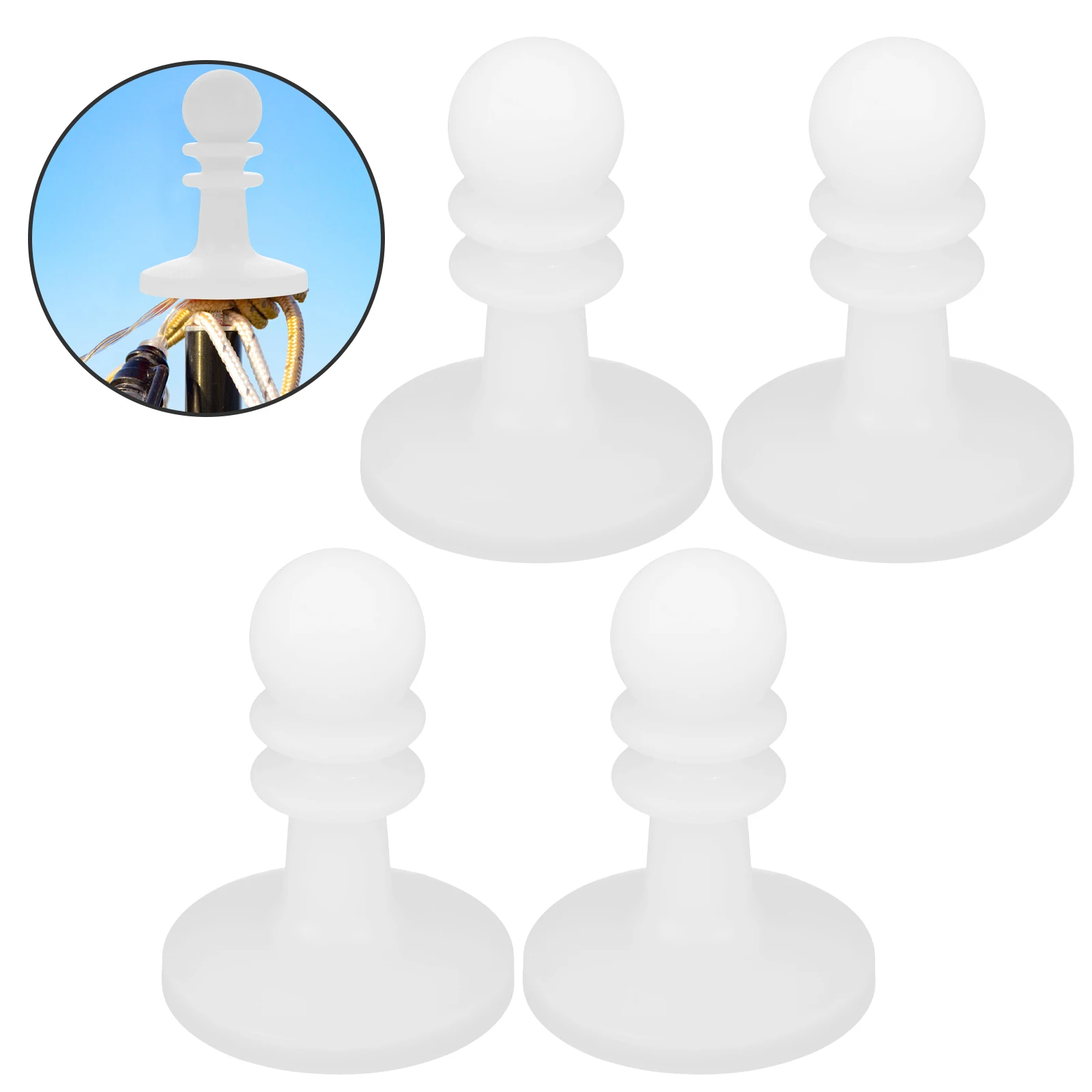 

4 Pcs Tent Support Pole Hat Caps Canopy Anti-thunder for Outdoor Camping Accessories Protection