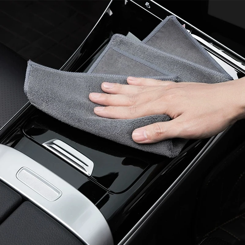 1Pcs For Geely Logo Manjaro Atlas Pro Emgrand Geometry C Coolray GX3 EC7 Car Wash Towel Suede Microfiber Cleaning Drying Cloth