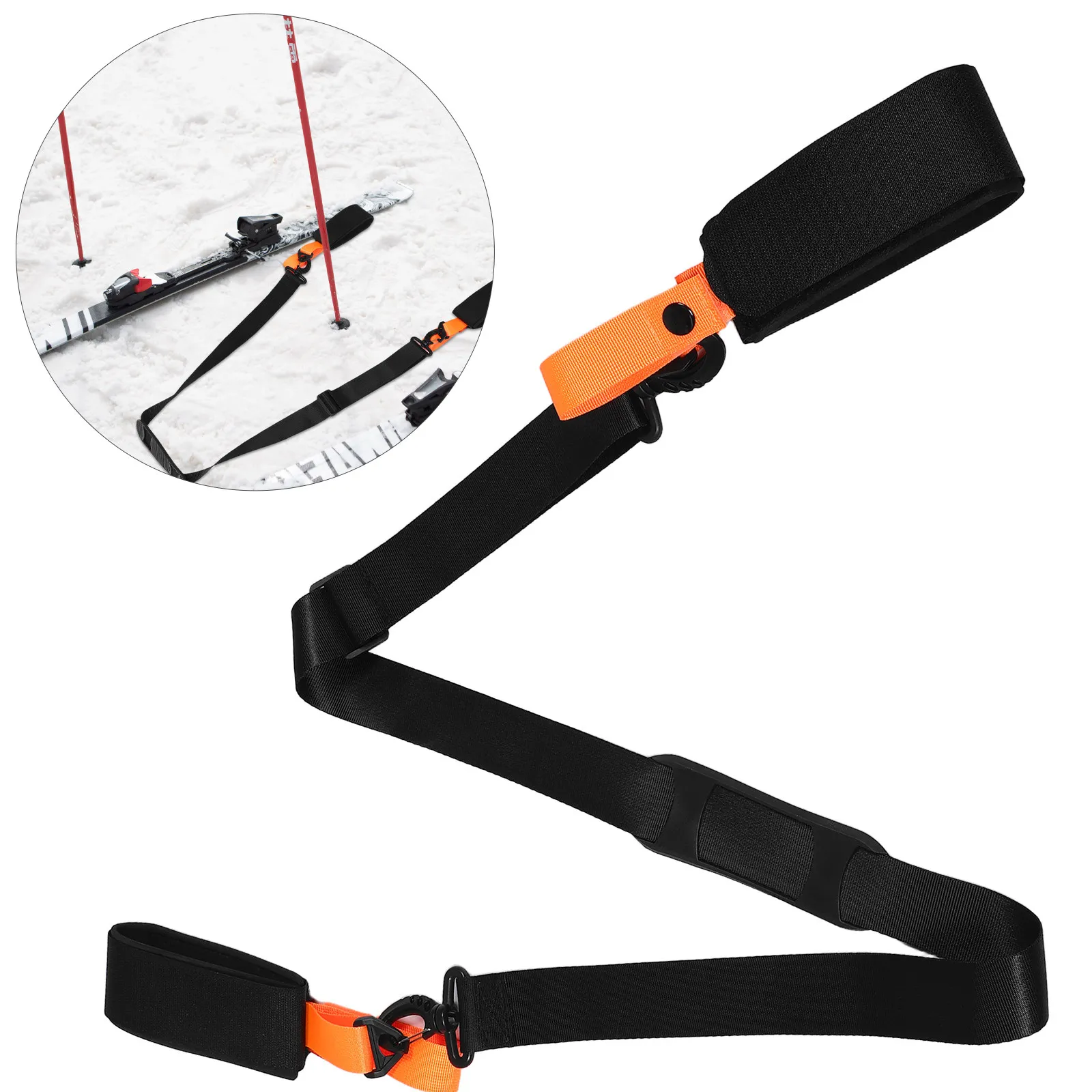 

Регулируемый плечевой ремень для сноуборда, прочный ремень для хранения лыж, надежная система крепления, идеально подходит для катания на лыжах и сноуборде.