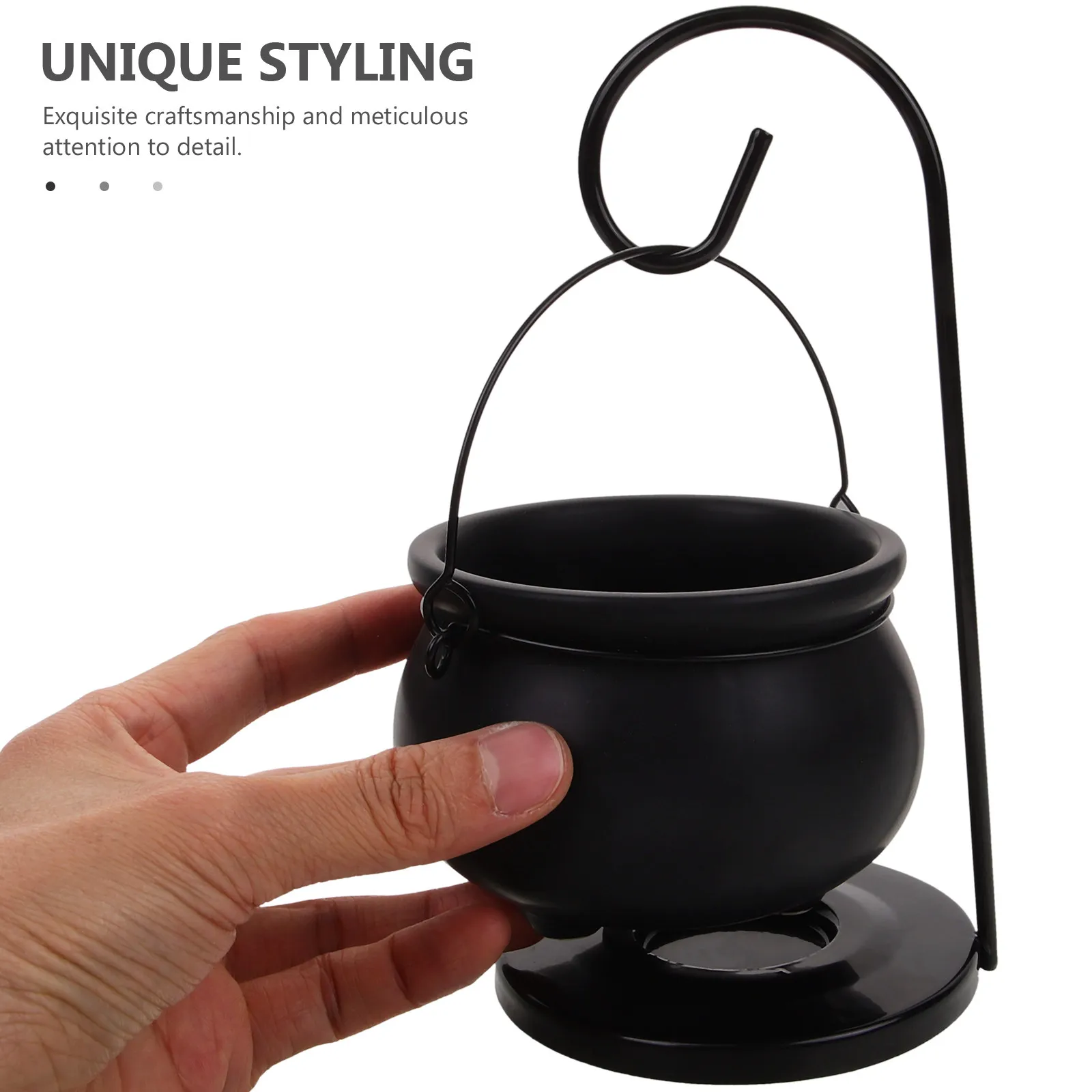 

1Set Cauldron Oil Burner Compact Fragrance Scented Melter Sturdy Design for Tea Light Wax Melts Portable Home Decor