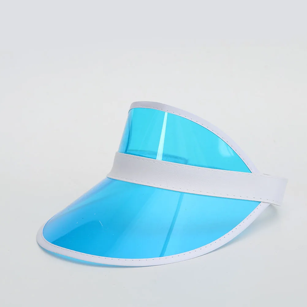 

5Pcs Summer Sun Protection Transparent Beach Hats Casual Outdoor Visor Hollow Lightweight Vacation Travel