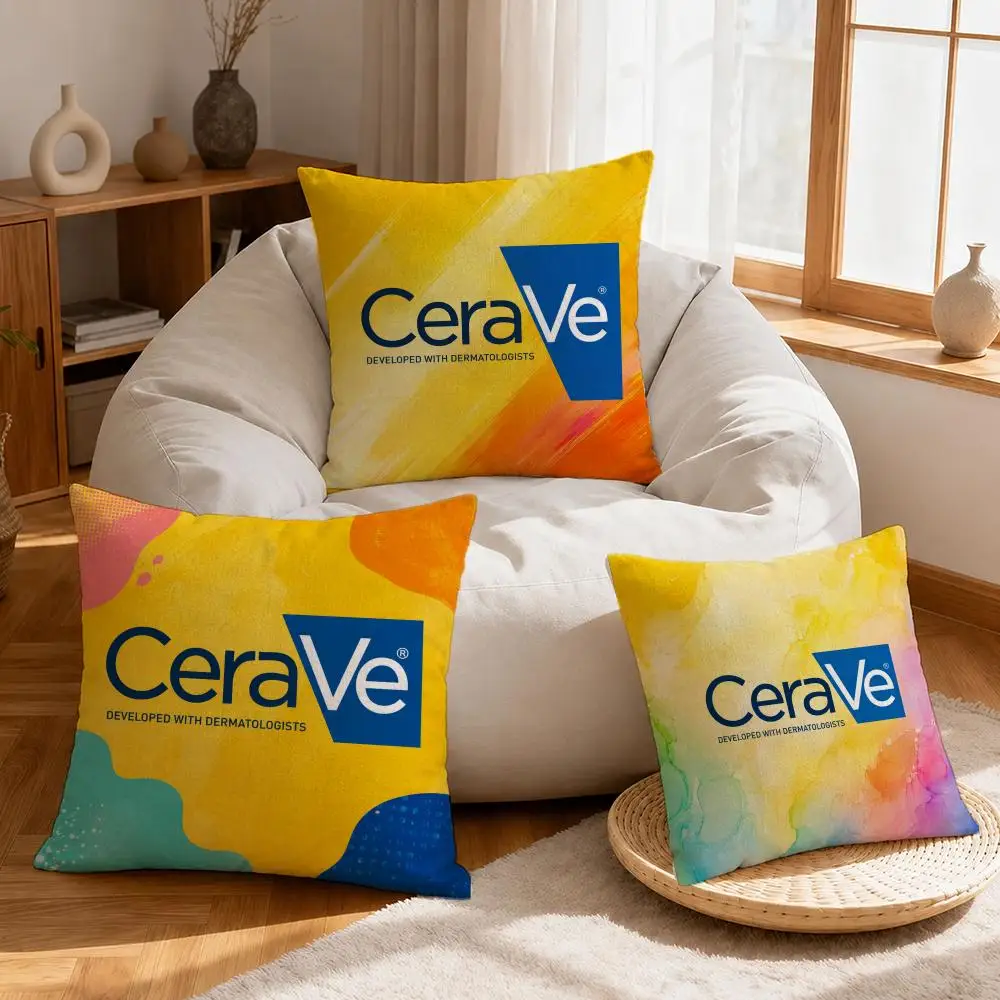 Brand CeraVe Cushion Cover Linen Anti-Mite Antibacterial Cushion Cover Invisible Zipper Sofa Decor