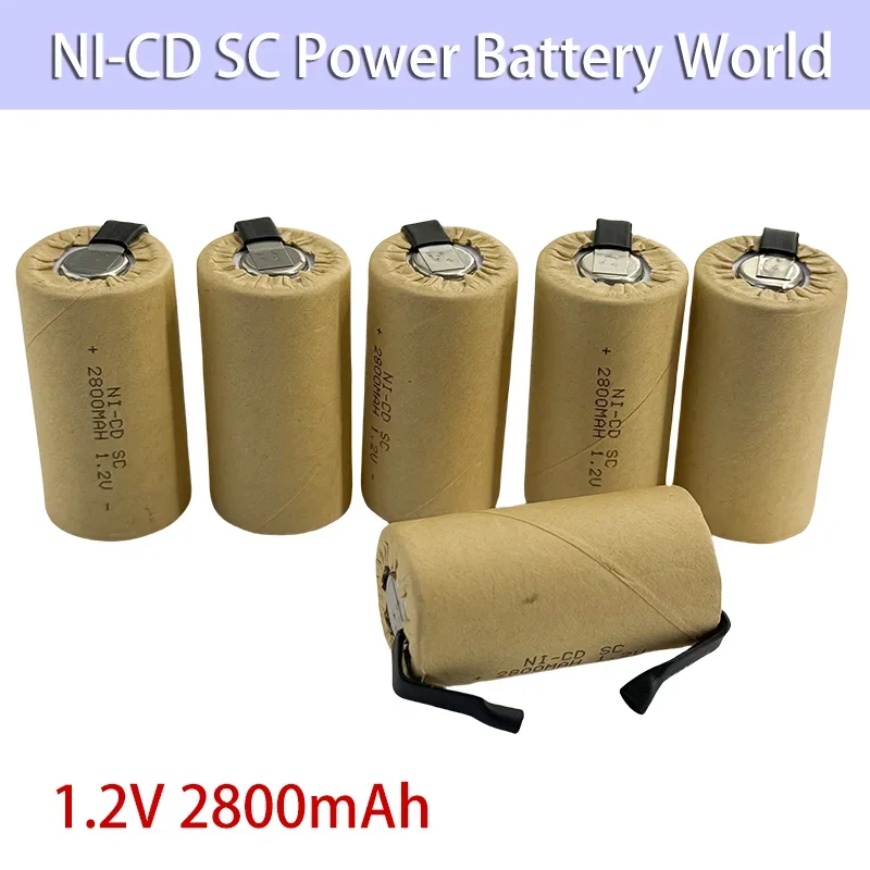 100% Original 2024 New SC 2800mah 1.2v Battery NI-CD Rechargeable Battery for Electric Screwdrivers, Electric Tools, etc