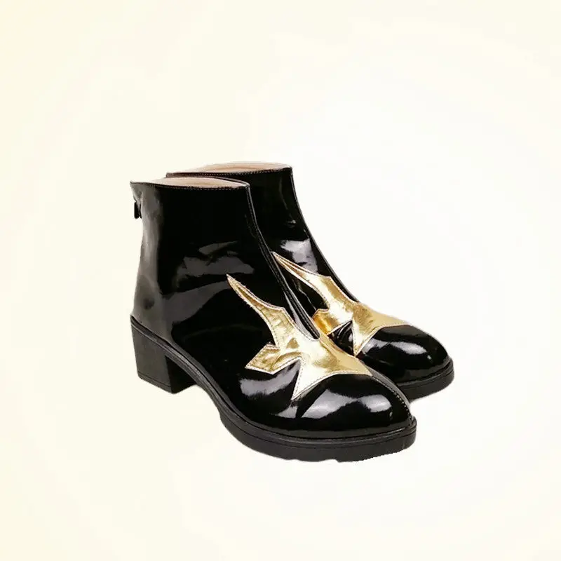 Anime CODE GEASS Lelouch of the Rebellion Lelouch Lamperouge Cosplay Shoes Black Short PU Leather Boots For Halloween Carnival