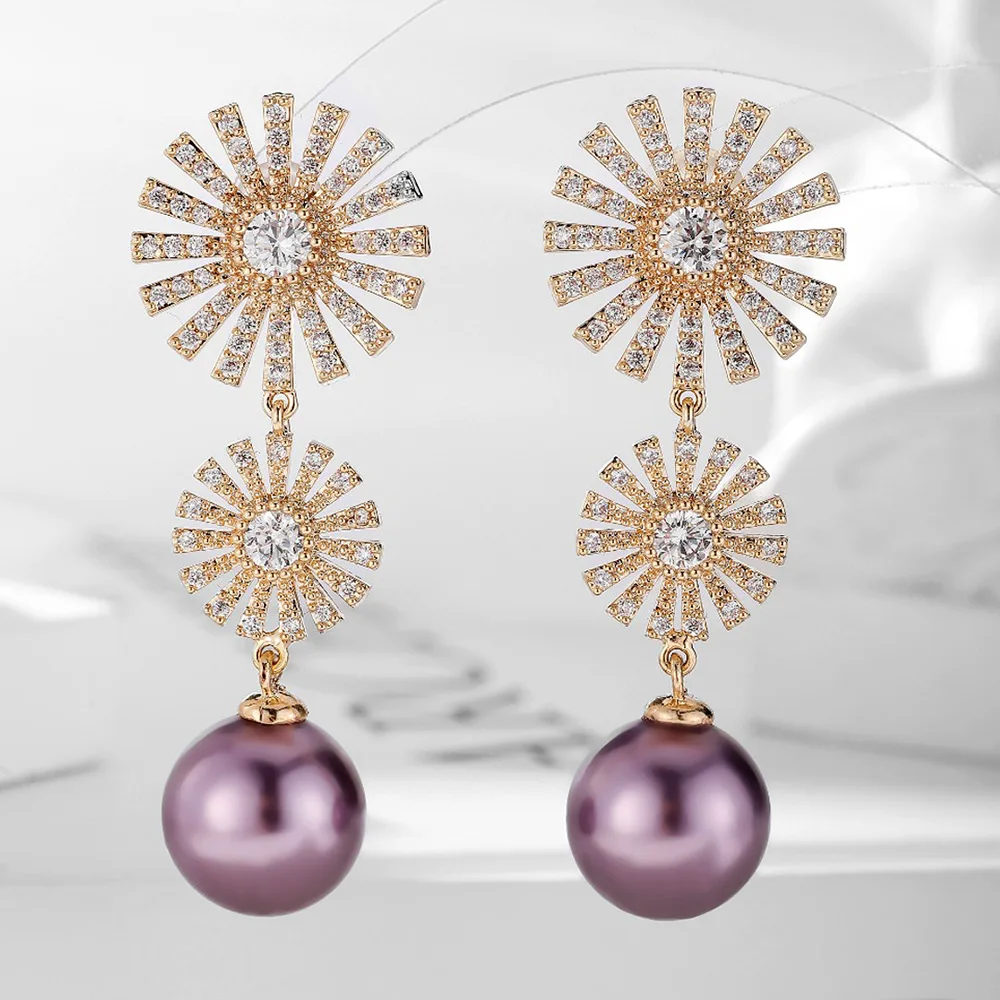 

Missvikki Luxury Big Pearl Original Earrings for Women Girl Daily Party Summer Bridal Wedding Trendy Accessories High Quality