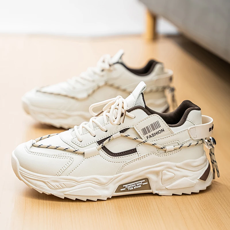 

Mens Sports Shoes 2025 New Trendy Thick Bottom Comfortable Anti Slip Outdoor Sports Leisure Sneakers for Man