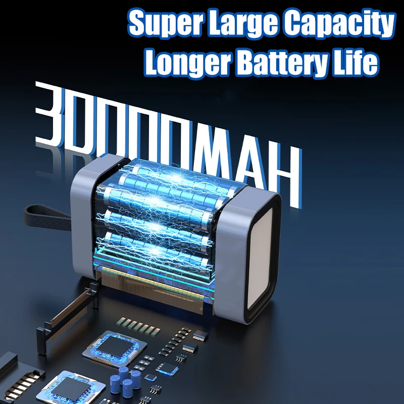 DIY 6*21700 배터리 보조베터리 키트 30000mAh 캠핑 LED 라이트 PD/QC 22.5W 고속 충전 USB-C/마이크로 입력 알루미늄 케이스 썸네일 4