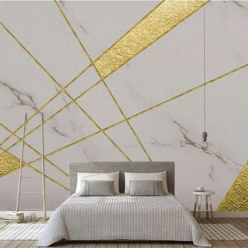 Custom wallpaper 3d mural Nordic minimalist personality abstract geometric line square wall papers geometric lines light luxury