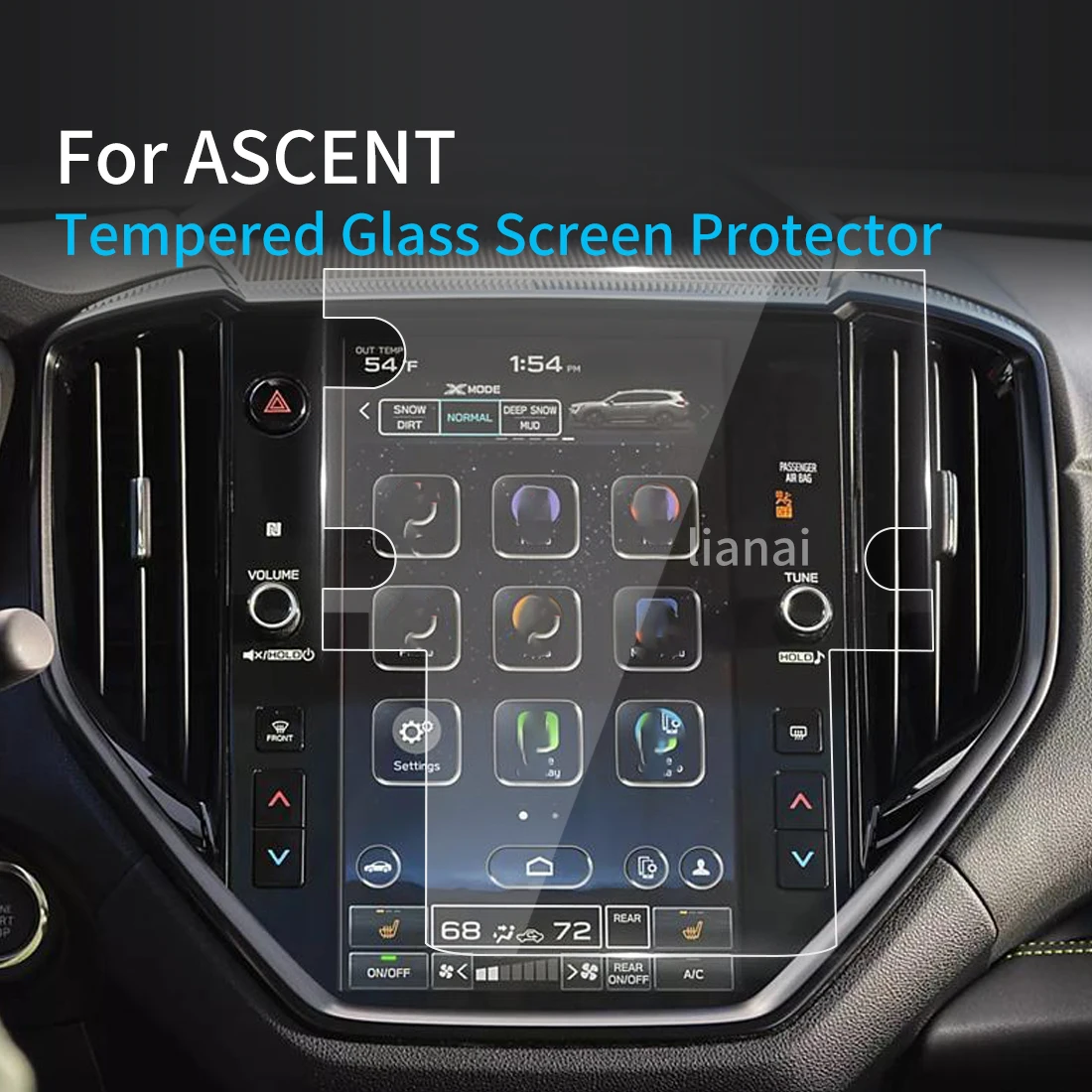 For 2023 Subaru Ascent Screen Protector Tempered Glass Protective Film 11.6inch Navigator Protection GPS Sticker Car Accessories