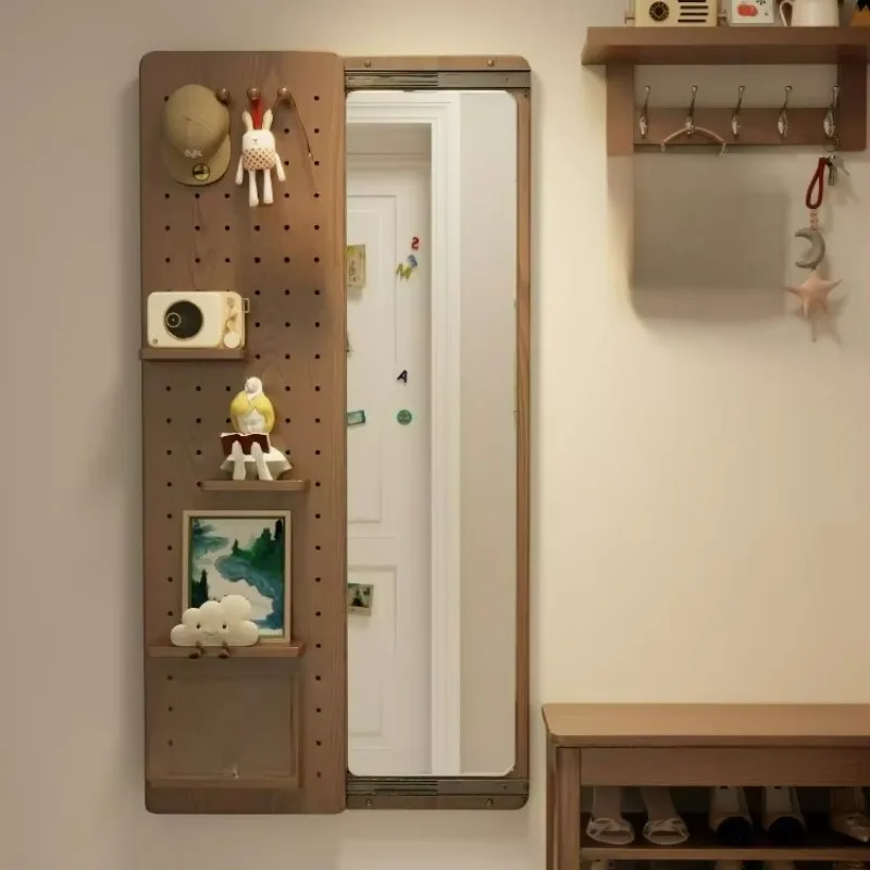 LTT1 invisible full-length mirror push-pull hidden full-length mirror wall-mounted hole board porch fitting mirror