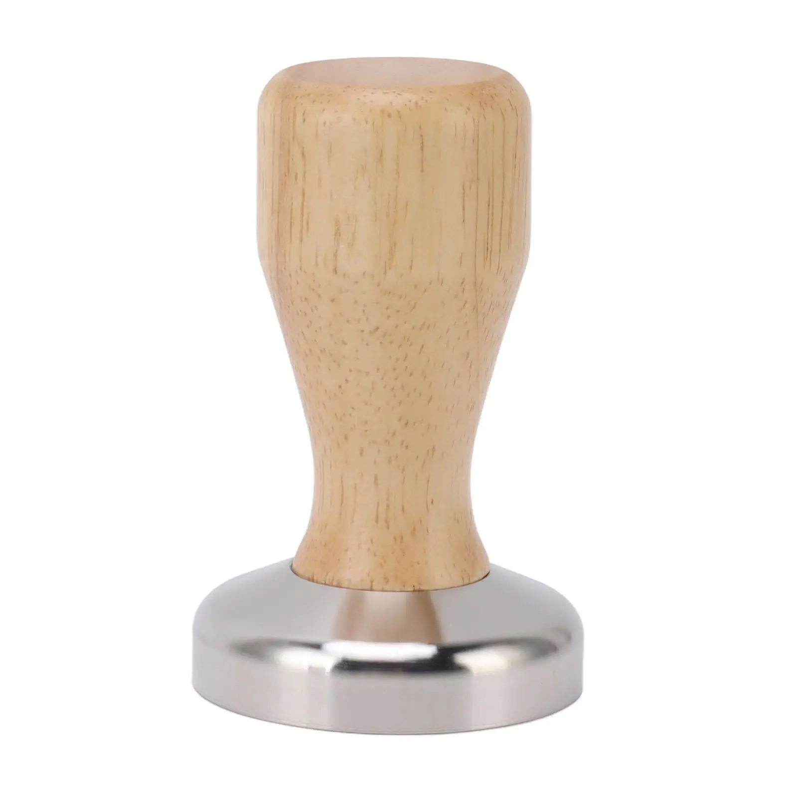 

304 Stainless Steel Coffee Tamper with Wooden Handle - Effortless Bean Press Hammer for cafe Use