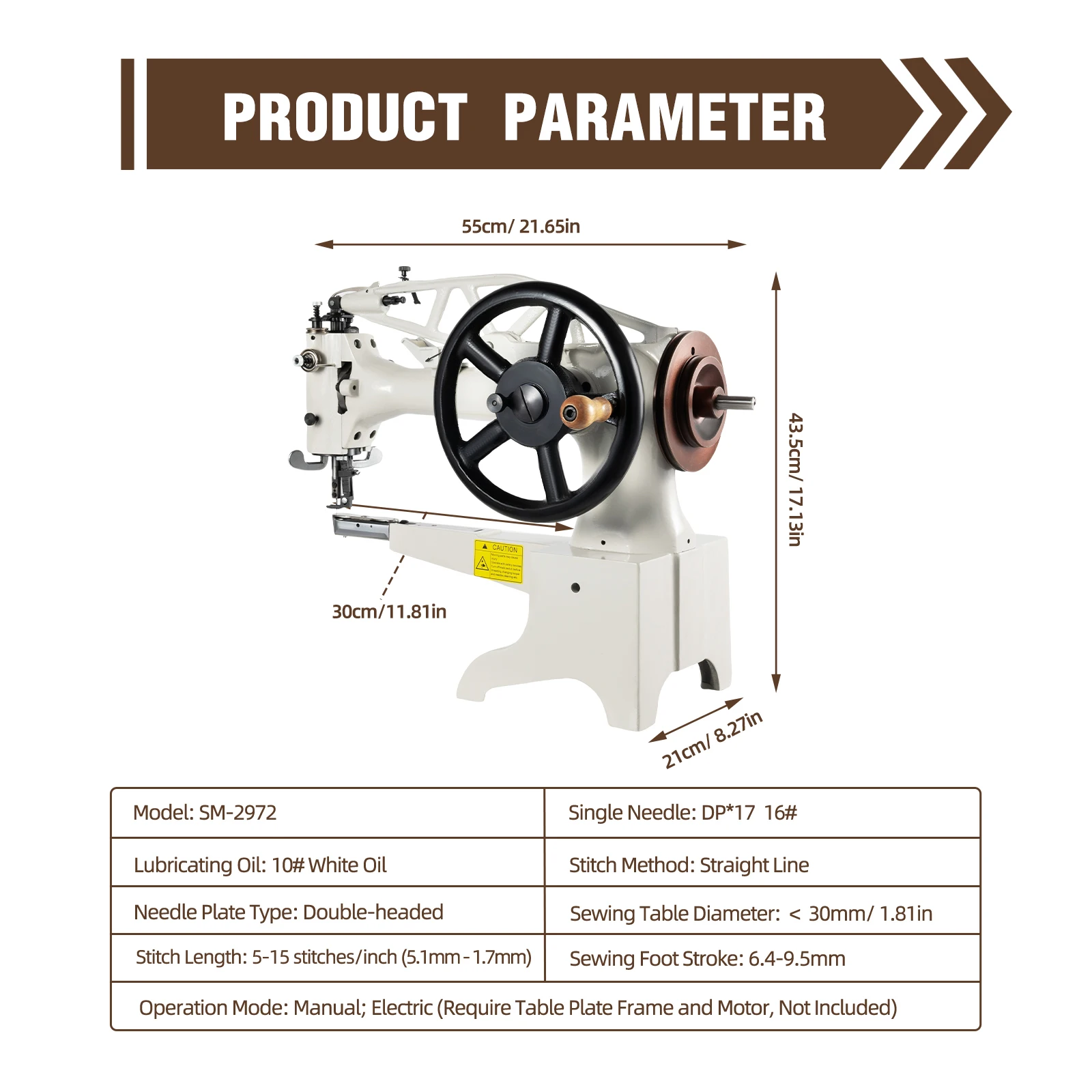 Leather Sewing Machine Heavy-Duty Industrial sewing Mending Machine for Nylon/Cotton Shoes Bags Adjustable needle Pitch 500spm