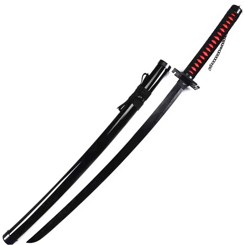 104cm Katana Bleach Kurosaki Ichigo, rekwizyt do cosplayu anime, ostrze ninja, nóż w rzeczywistym rozmiarze, japońska katana, miecz samurajski, zabawka, prezent — 2