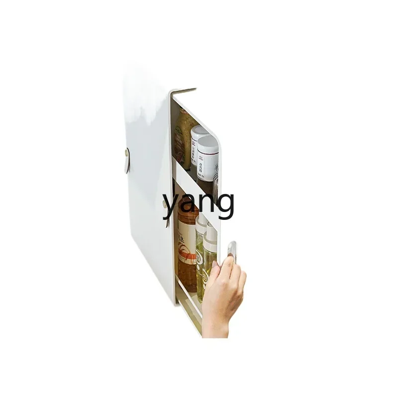 LTT no punching wall hanging seasoning rack pull type seasoning seasoning storage