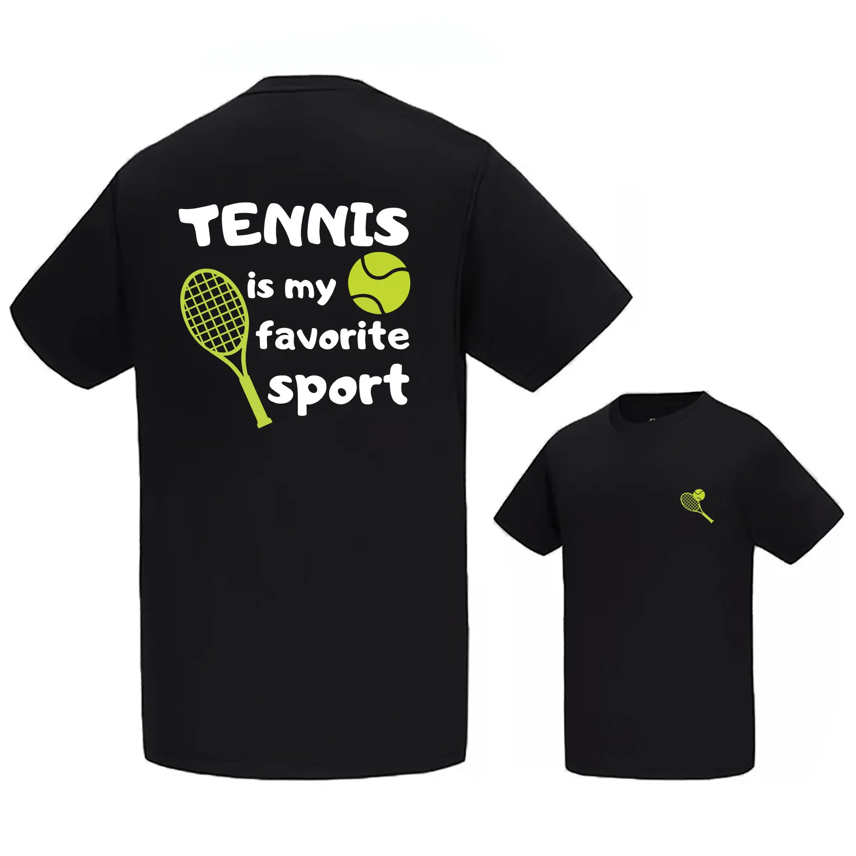 Nuevo Conjunto Deportivo de Tenis, Camiseta de Manga Corta de Algodón, Chaqueta Deportiva para Hombre y Mujer, Jersey Transpirable Informal para Entrenamiento y Competición