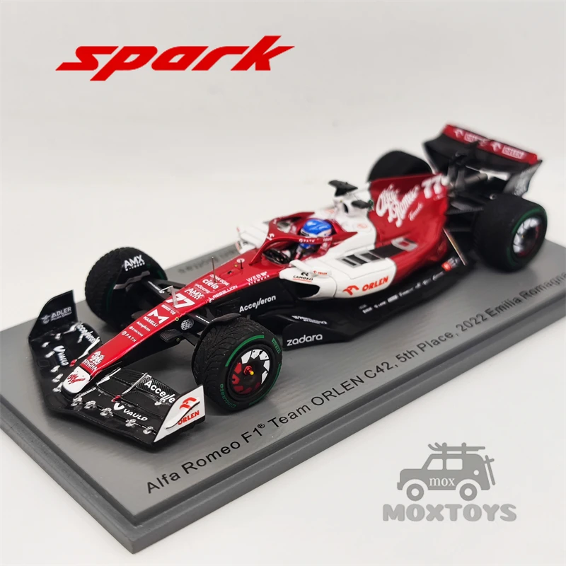 Spark 1:43 F1 2022 Alfa Romefo ORLEN C42 No77. V.Bottas 5th Emilia RomagnaP Model Car