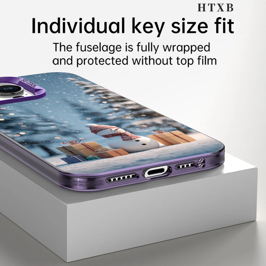 Capa de telefone espumante árvore de Natal para iPhone 17 a 11 Pro Max Plus