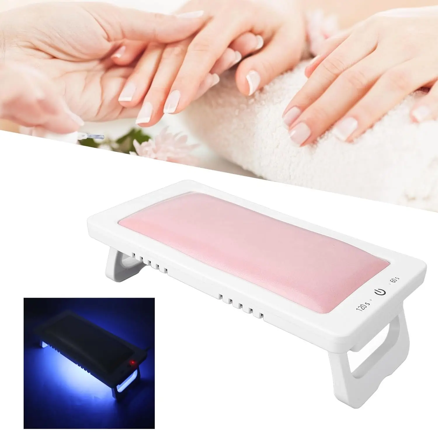 LINMANDA UV Led مسمار مصباح مع وسادة اليد الجلدية طوي تجفيف مصباح المنزل استخدام مسمار مصباح لتجفيف البولندية الورنيش مع كابل يو اس بي