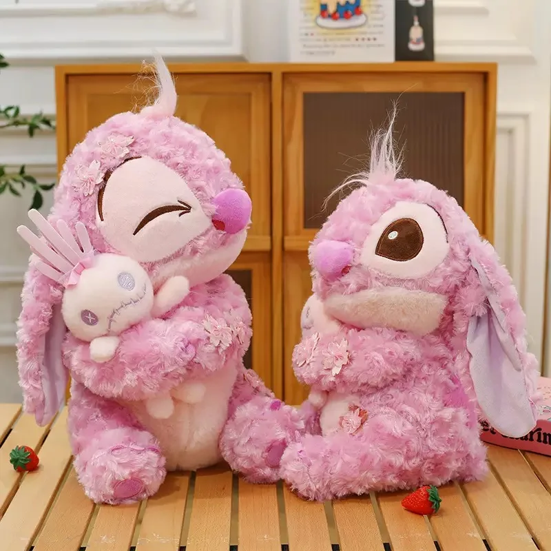 Disney Purple Curly Stitch Little Golden Cherry Blossom Stitch Doll Plush Hug Doll Star Baby Redeem Doll Giftsts