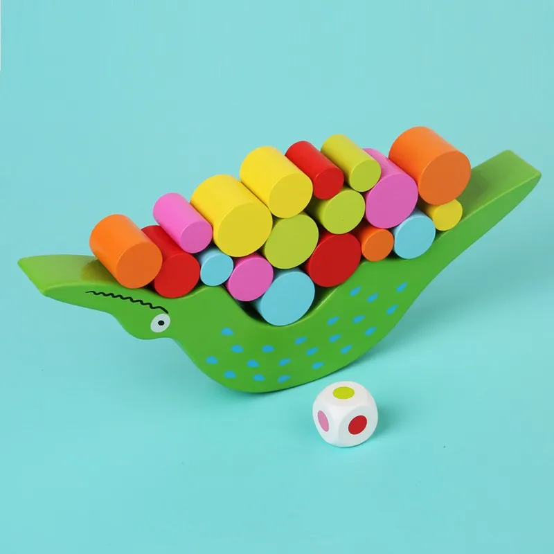 Crocodile Balance Beam Children's Stacking Fun Puzzle Building Blocks