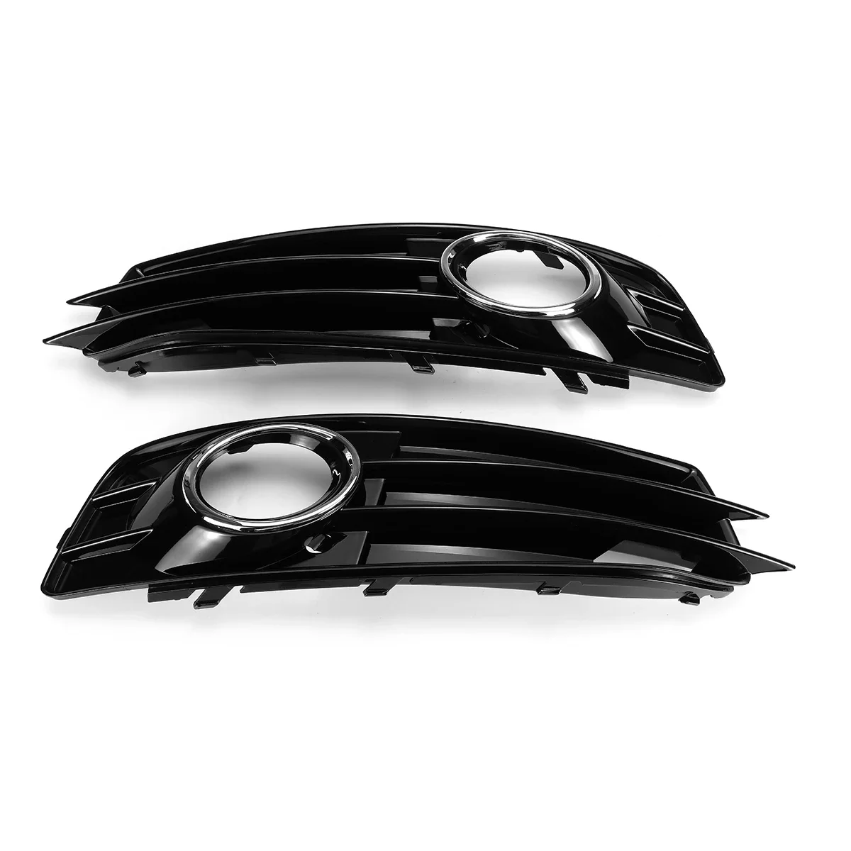 RM-CAR Chrome/Glossy Front Bumper Lower Fog Light Grill Grille For Audi A3 8P S-Line 2009-2012 8P0807682 8P0807681 Front Grille