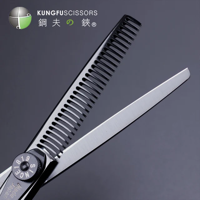 KUNGFU Barber Hair Scissor Japan 440c Steel Hairdressing Scissors Professional Haircutting Shear