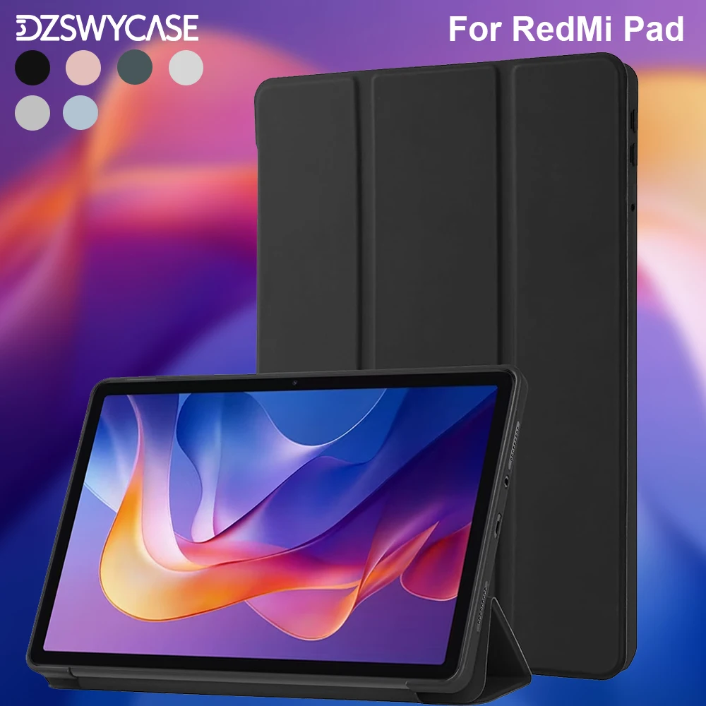 

For XiaoMi RedMi Pad 2 11inch Case, RedMi Pad SE 11inch, RedMi Pad SE 8.7inch Foldable Case with Auto Sleep/Wake Silicone Cover