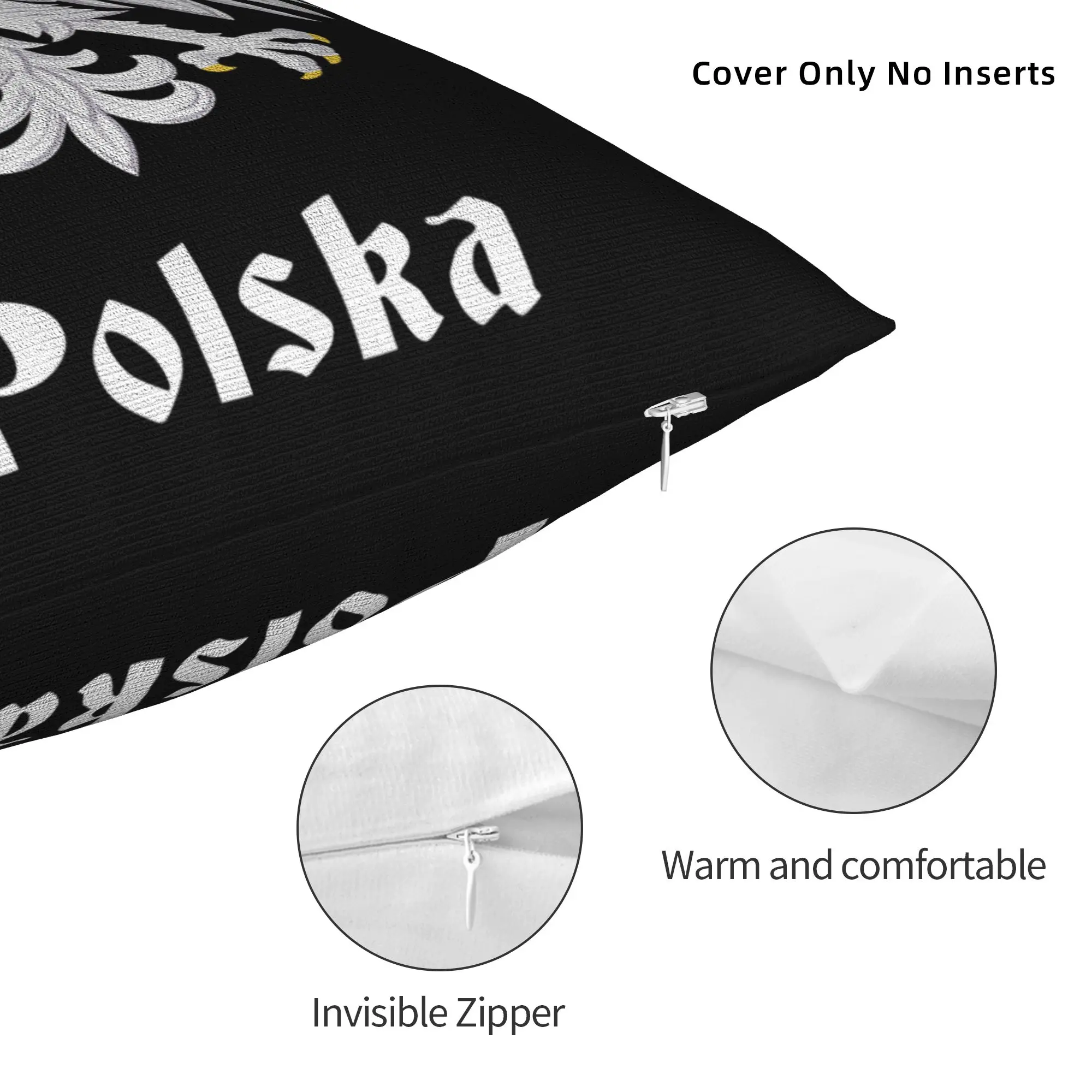 Polish Eagle Coat of Arms Poland Pillowcase Printed Polyester Cushion Cover Decorations Polska Pillow Case Cover Home Zipper