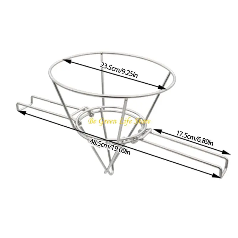 M7DF 304 مصفاة زيت مخروطية من الفولاذ المقاوم للصدأ للمقالي الكهربائية العميقة تصميم مقاوم للصدأ ملحقات المطبخ سهلة التركيب