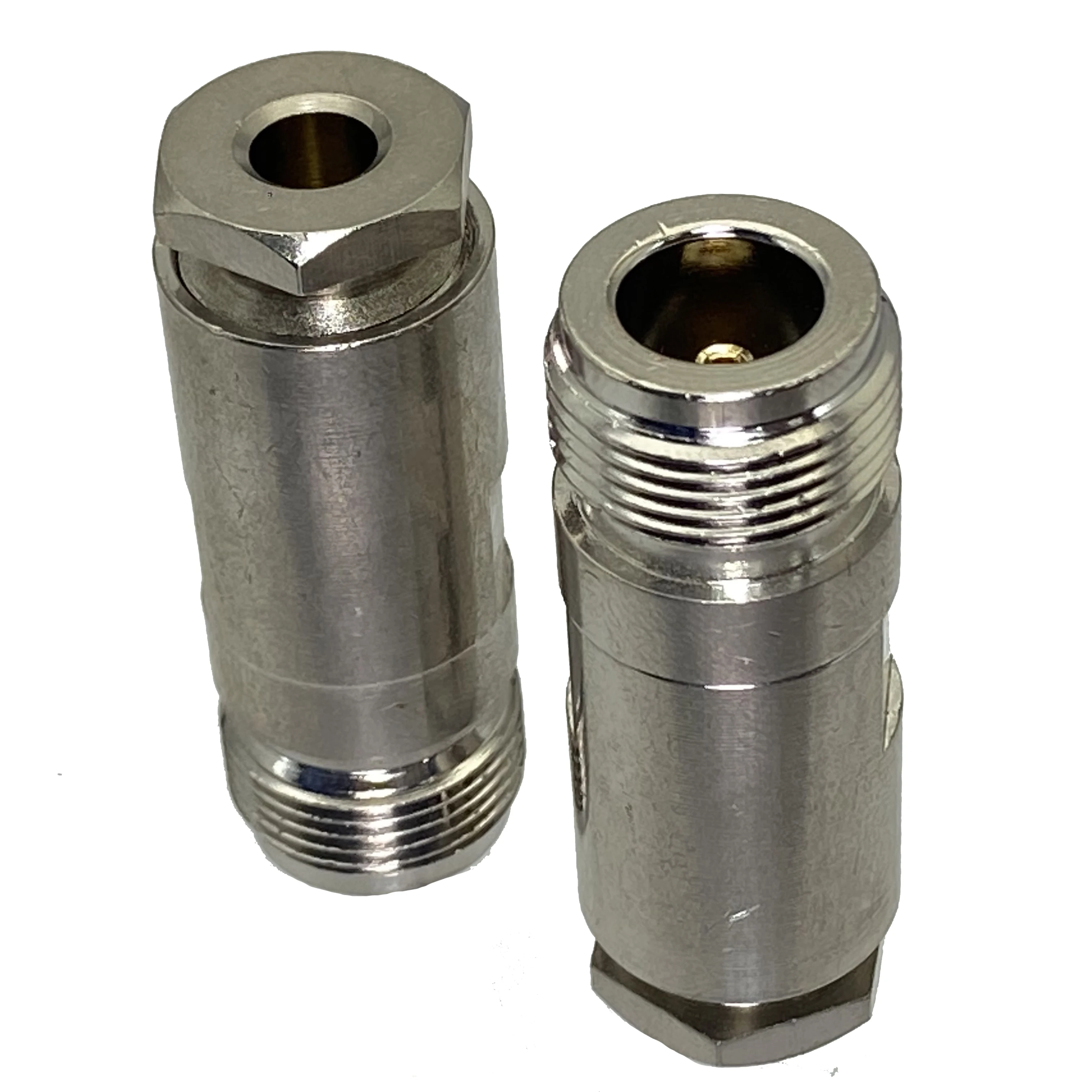 1Pc Connector N Female Jack Clamp RG58 RG142 LMR195 RG400 Cable Straight Body Brass RF Coaxial Wire Terminals