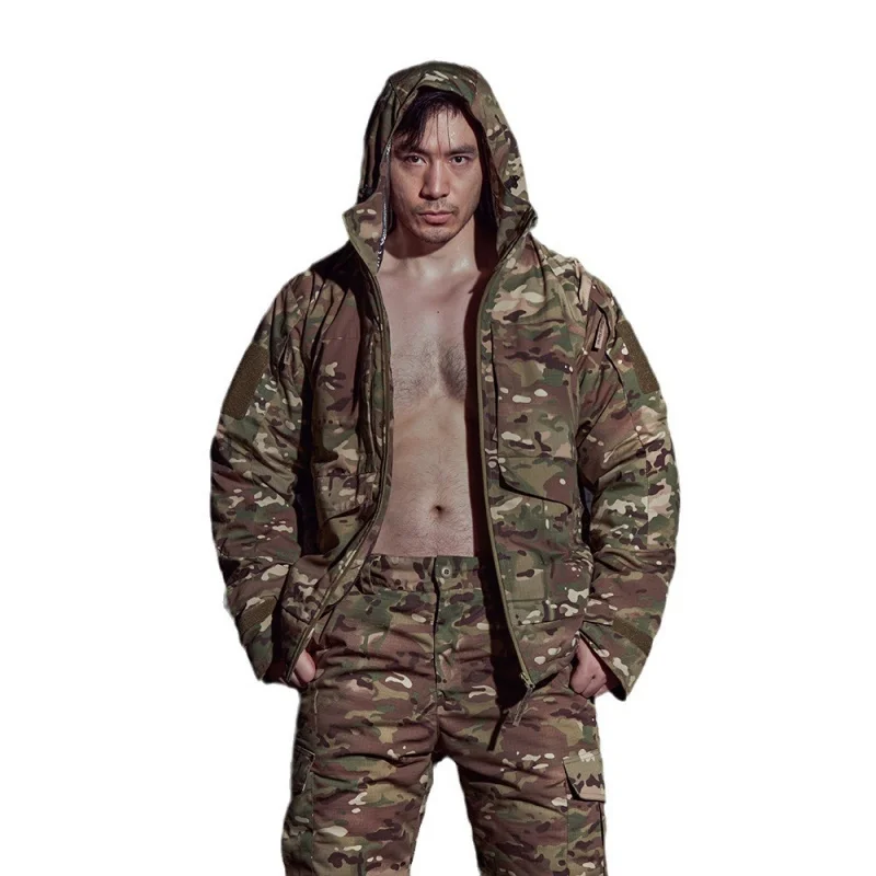 بدلة قطنية سميكة عاكسة للحرارة للشتاء في الهواء الطلق سترة واقية دافئة للرجال سترة تكتيكية #5