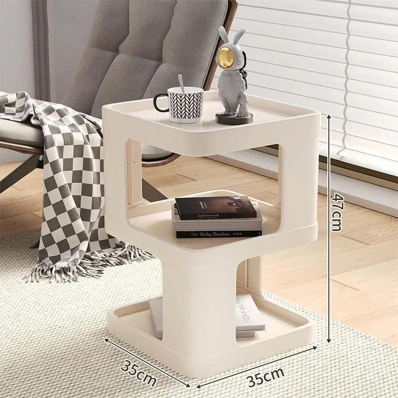 White Simple Night Table Hidden Storage Drawers Nordic Trendy Nightstand Minimalist Aesthetic Mesitas De Noche Bedroom Furniture