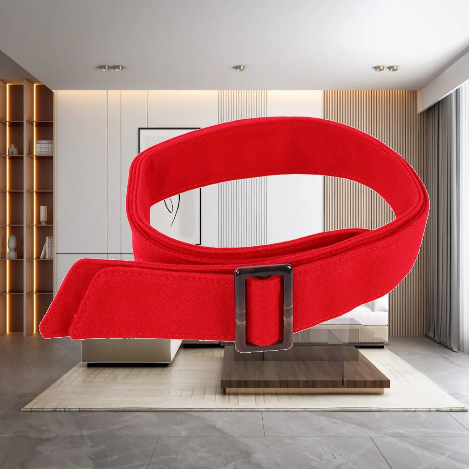

Versatile Women Waist Belt Wool Material Adjustable Wide Strap Stylish Clothing Accessories for Dress Jacket