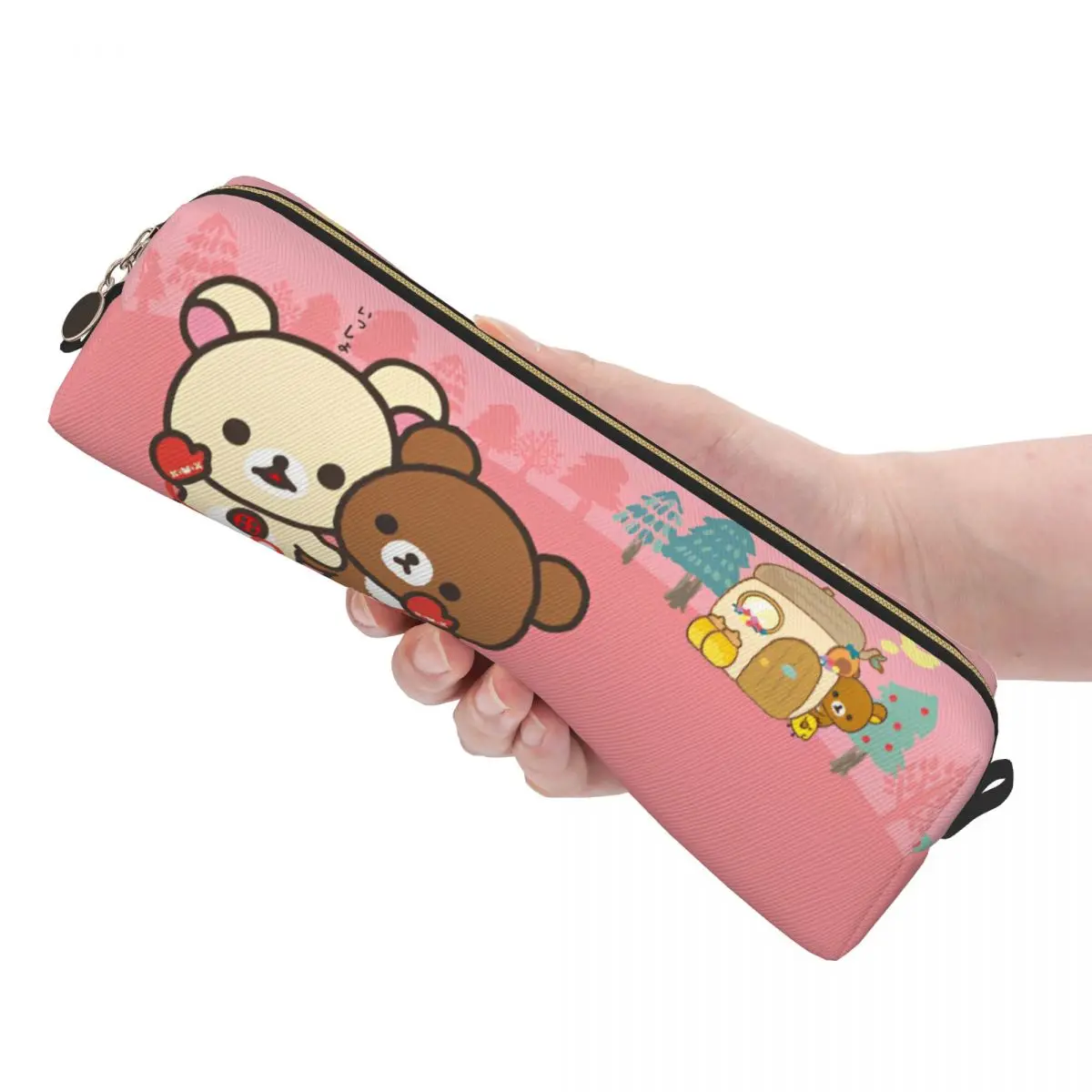 مقلمة كرتونية لطيفة من Rilakkuma مقلمة للطلاب ذات سعة كبيرة حقيبة مستلزمات مدرسية هدية قرطاسية