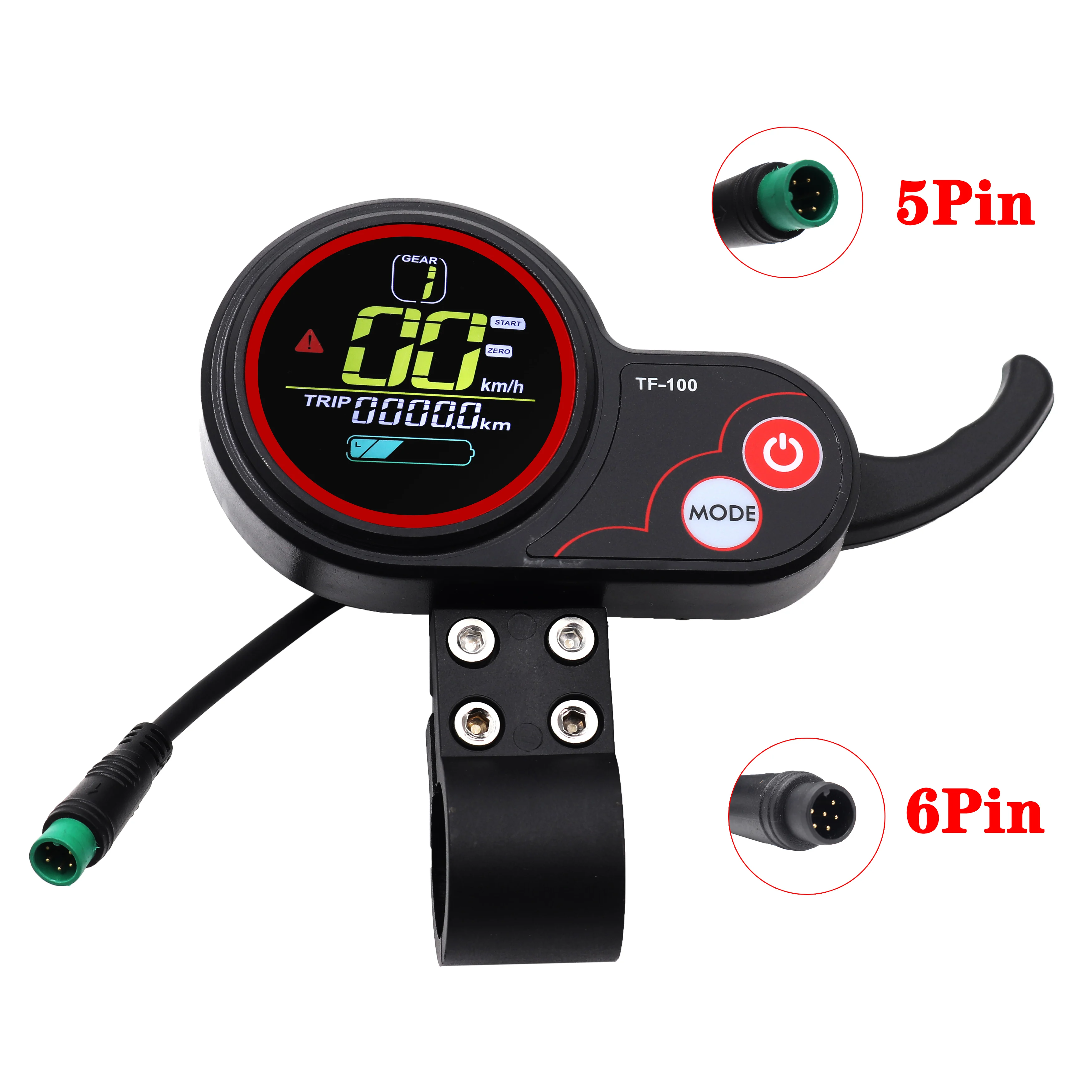 

USB Charging Scooter Display Panel 36V48V TF100 Display 5/6 Pin Communication Instrument For KUGOO M4 Electric Controller