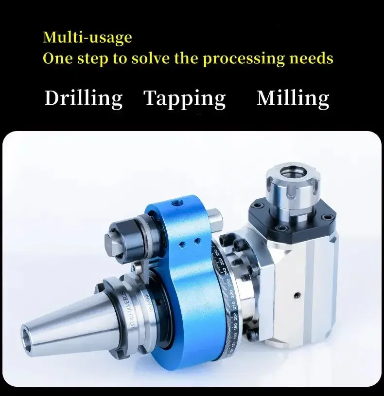 Best Sale cnc angle head BT40 ER20/25/32/40 for CNC drilling tapping milling machine horizontal milling head
