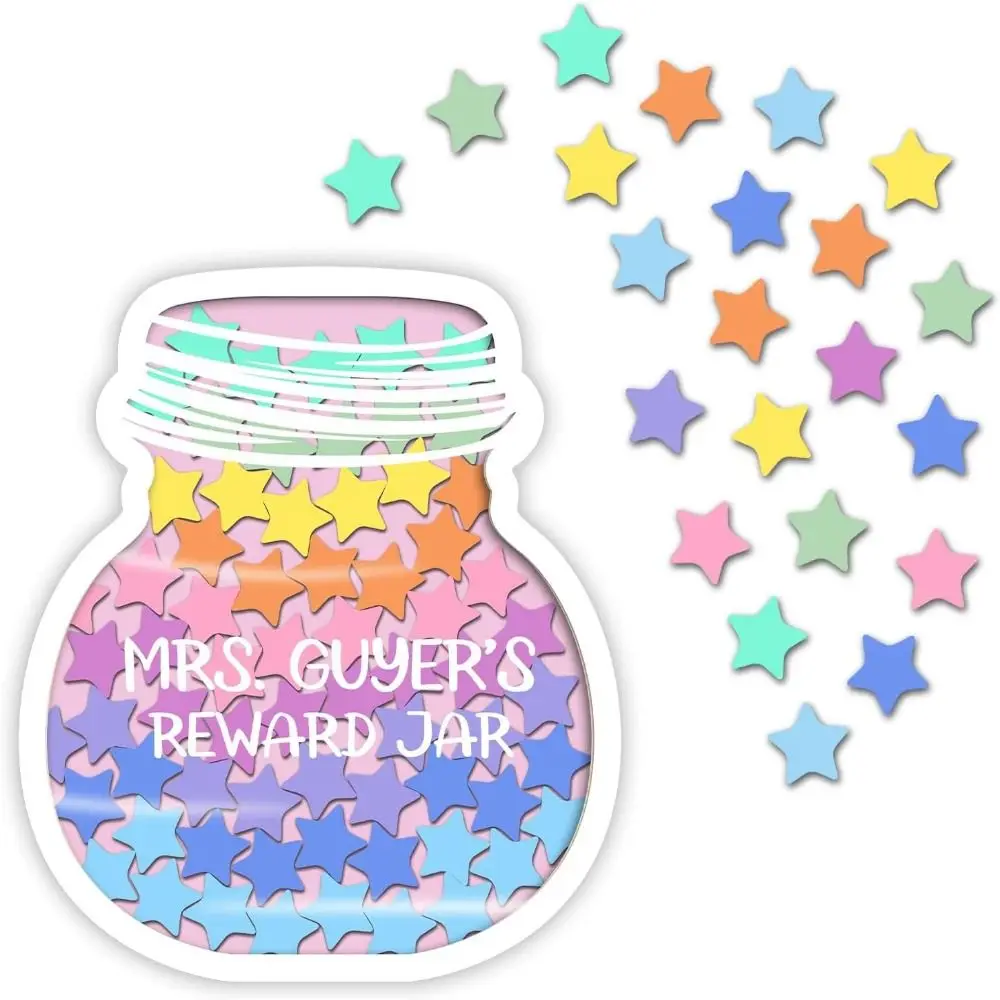 Kids Star Reward Pot Points Reward Learning Self-discipline Reward Pot 25 Stars Wooden Decoration