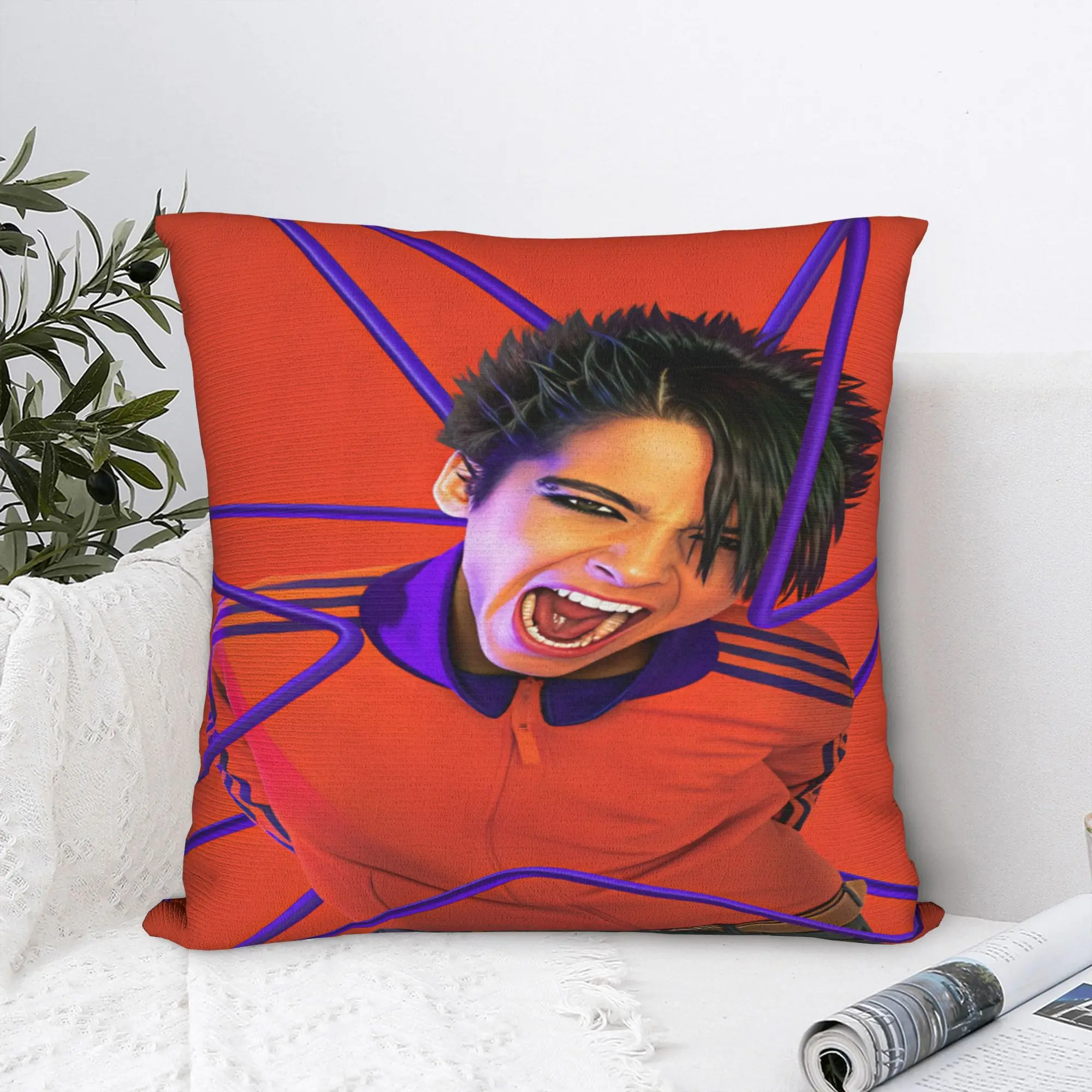 Pillow Case Tokio Hotel Bill Tom Kaulitz  Custom  Pillow Cover For Living Room Bed Chair Retro Trendy Pillowcases