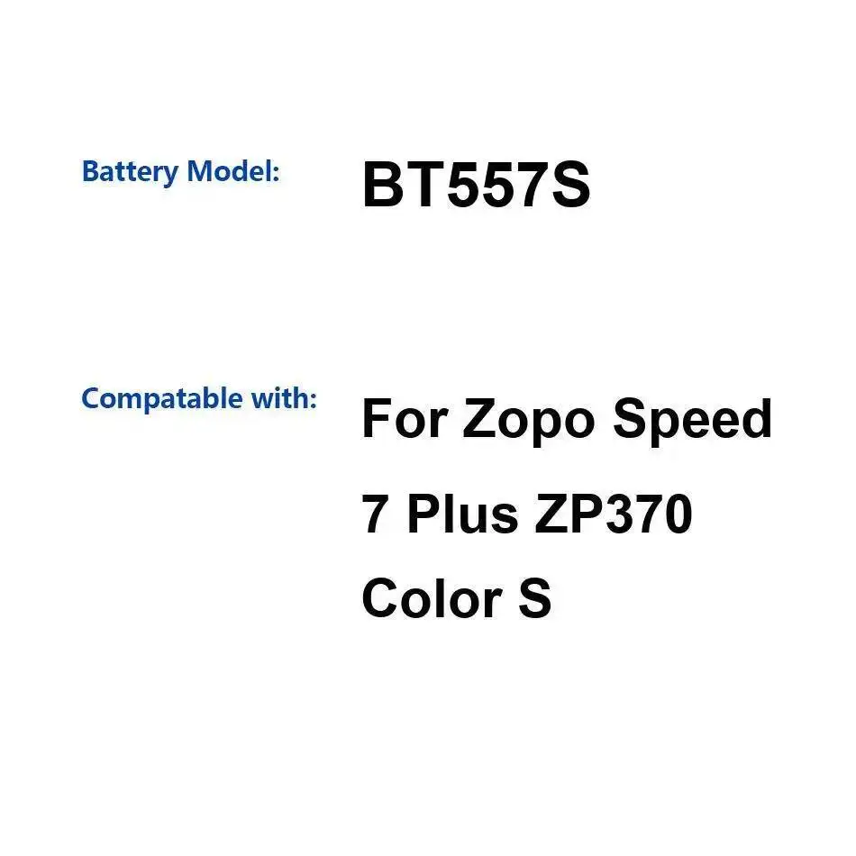 Стабильный аккумулятор мобильного телефона BT557S, безопасный для Zopo Speed 7 Plus 370, цвет S 3000 мАч Стабильный аккумулятор мобильного телефона BT557S, безопасный для Zopo Speed 7 Plus 370, цвет S 3000 мАч