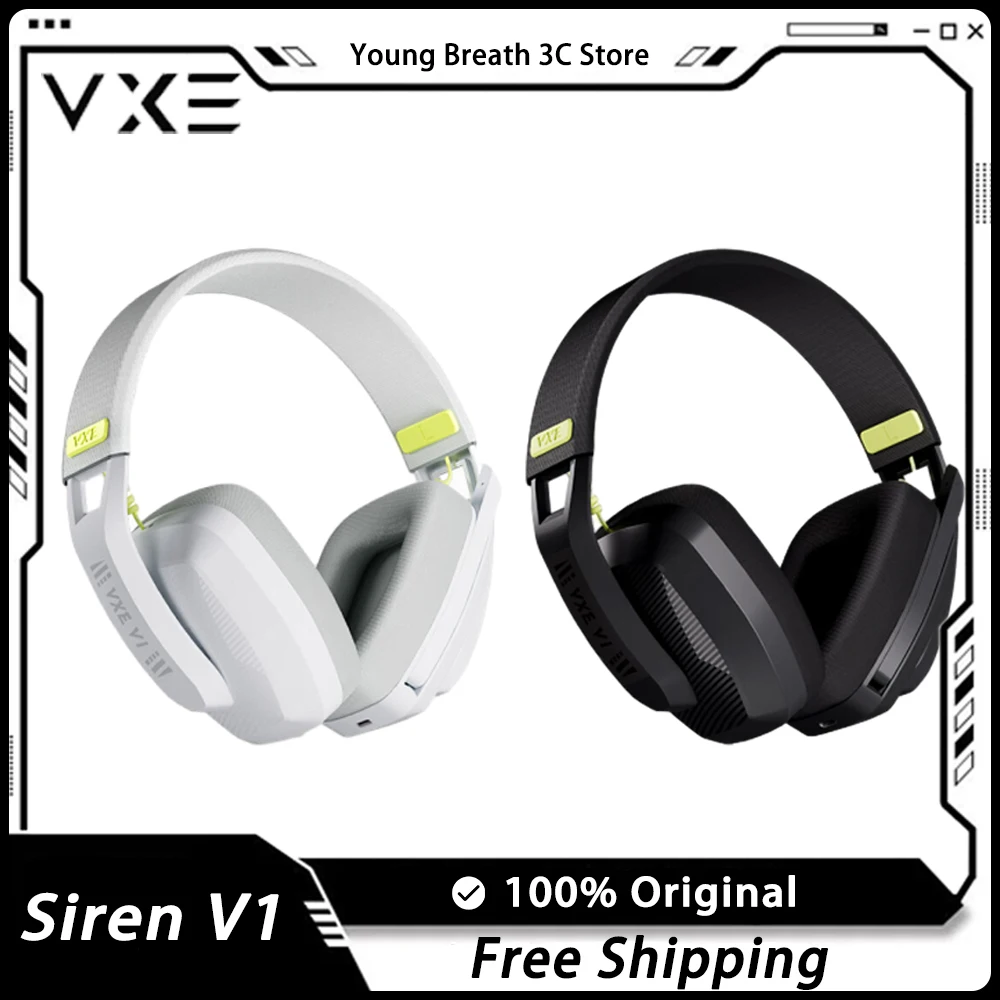 Dual Mode Wireless Gaming Headphone, Bluetooth, personalizar, longa duração da bateria, redução de ruído, PC Gamer, Vgn Vxe Siren V1