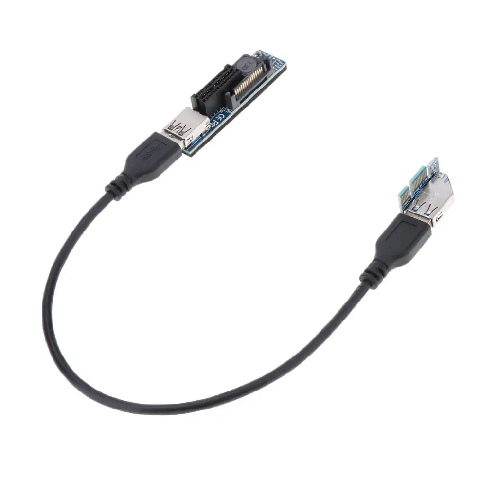 Mini Pcie X1 Expansion Card Plug and Play USB 3.0 Flexible Extender Cable for Office Computer Use