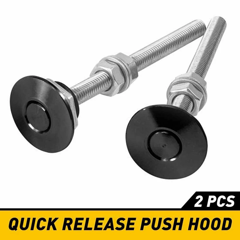 6 PCS Push Button Quick Release Hood Bonnet Pins Lock Clip Car Bumper Latch Kit