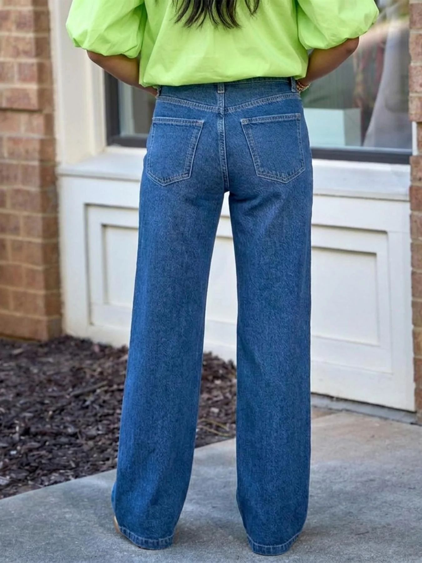 Women's GREAIDEA Mid-Rise Barrel Jeans - Wide-Leg Cropped Cotton Bottoms, Y2k Baggy Boyfriend Style with Pockets, Dark Blue,