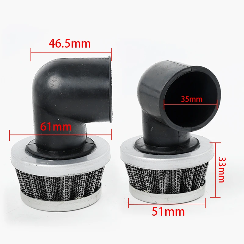 Universal Motorcycle 35mm 38mm Air Filters Stright Curved Right Angle For ATV Scooter Pit Dirt Bike Mini Air Filter Cleaner