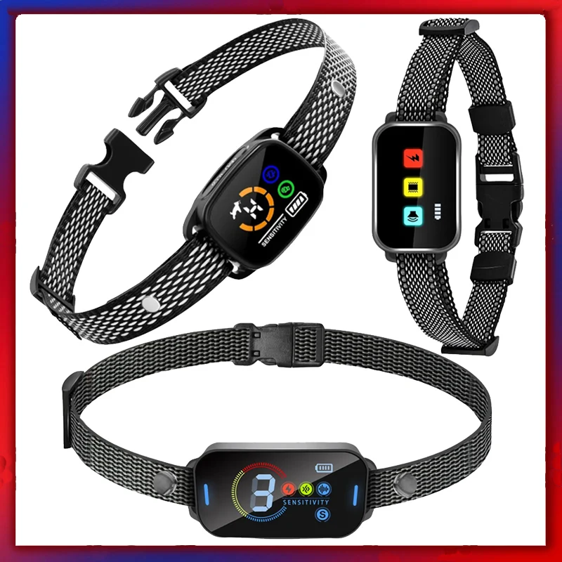 

Smart Automatic Anti Barking Dog Collar Rechargeable Shock Vibration Stop Bark Collar Dog Training Collar for All Size Dogs