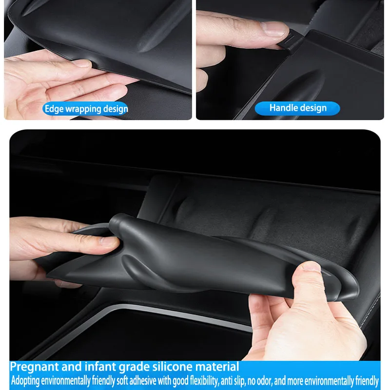 For Tesla Model 3 Highland2024 Silicone Mat Central Control Phone Wireless Charging Pad Protective Silicone Anti-Slip Cover Case