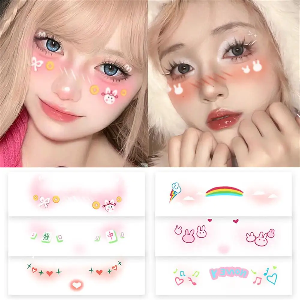 Make Up Face Sticker Corner of Eyes Sticker Temporary Tattoos Body Art Party Self Adhesive Love Creative Cute Colorful Sweet