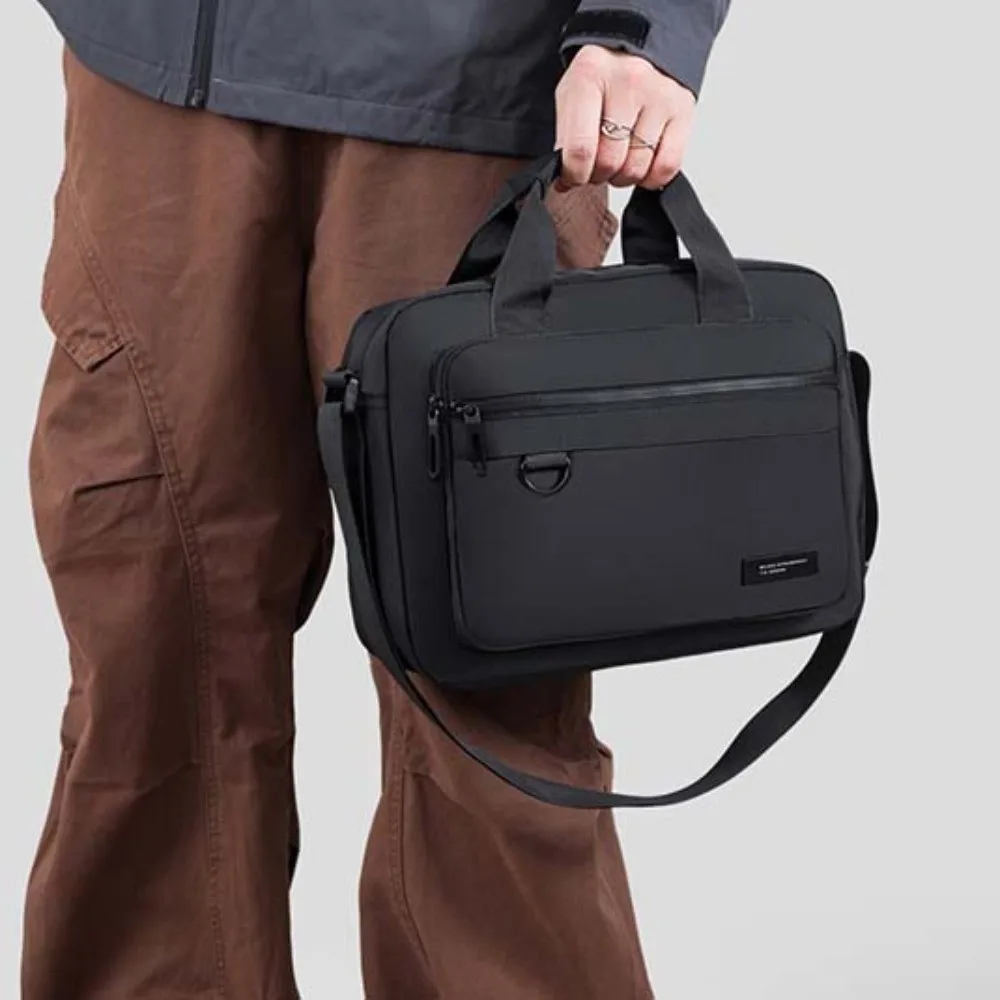 

Waterproof Men Crossbody Bag Large Capacity with Multiple Pockets Student Shoulder Bag Black/Grey Phone Pouch Messenger Bag