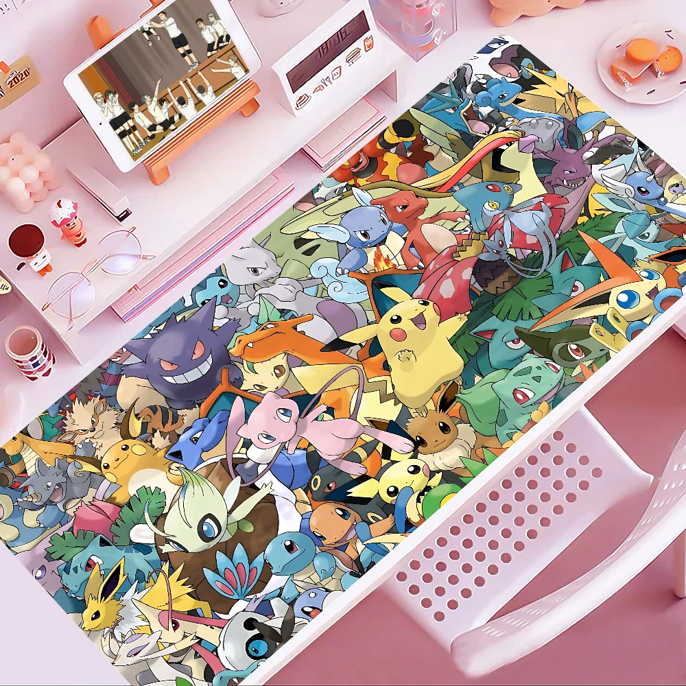 Cartoon P-Pokemon-N Mousepad New Arrivals Large Gaming Mousepad L XL XXL Gamer Mouse Pad Size For Keyboards Mat