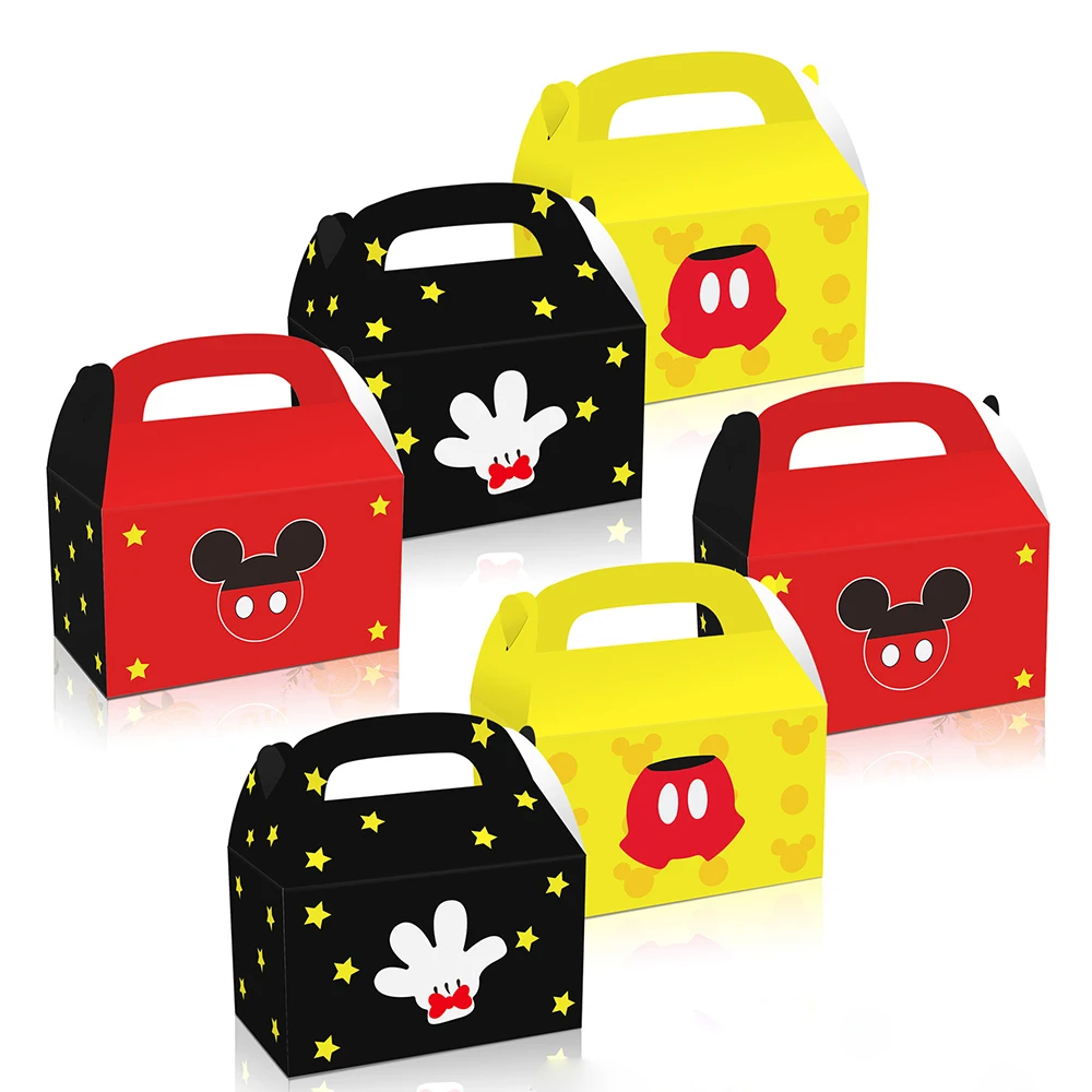 

Disney Mickey Mouse happy birthday 16x9.5x9.5cm paper gift bag for baby shower party kid boy favor party gift bag decoration